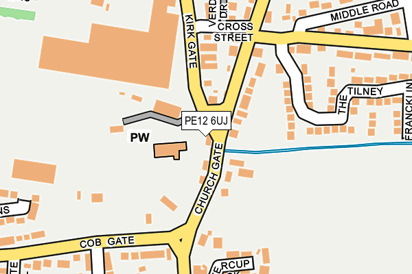 PE12 6UJ map - OS OpenMap – Local (Ordnance Survey)