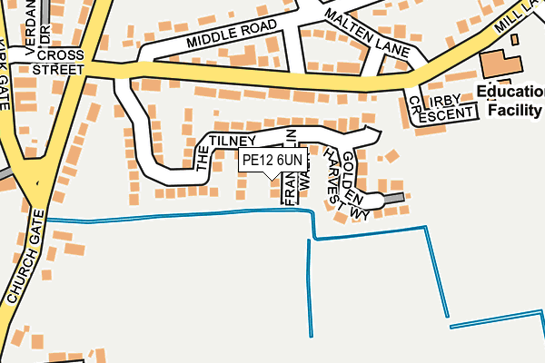 PE12 6UN map - OS OpenMap – Local (Ordnance Survey)