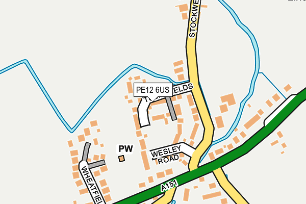 PE12 6US map - OS OpenMap – Local (Ordnance Survey)