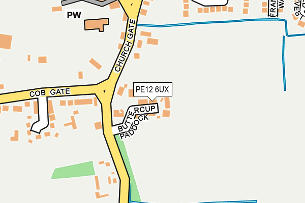 PE12 6UX map - OS OpenMap – Local (Ordnance Survey)