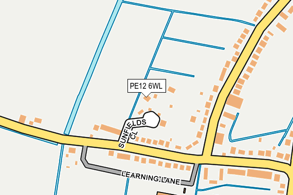 PE12 6WL map - OS OpenMap – Local (Ordnance Survey)