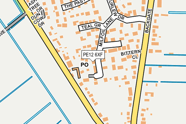 PE12 6XF map - OS OpenMap – Local (Ordnance Survey)