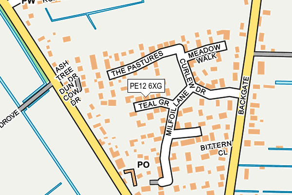 PE12 6XG map - OS OpenMap – Local (Ordnance Survey)