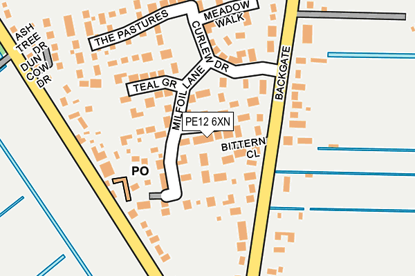 PE12 6XN map - OS OpenMap – Local (Ordnance Survey)