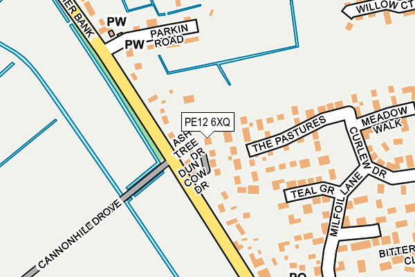 PE12 6XQ map - OS OpenMap – Local (Ordnance Survey)