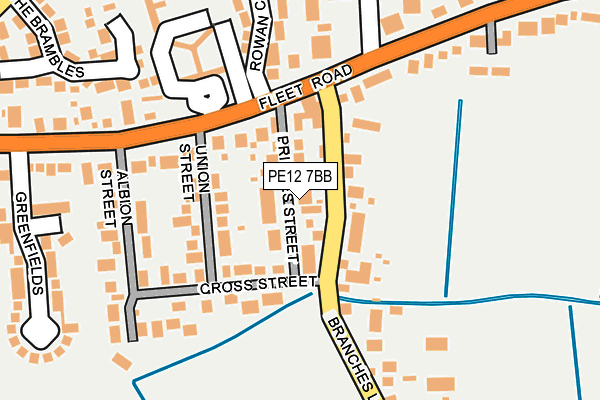 PE12 7BB map - OS OpenMap – Local (Ordnance Survey)