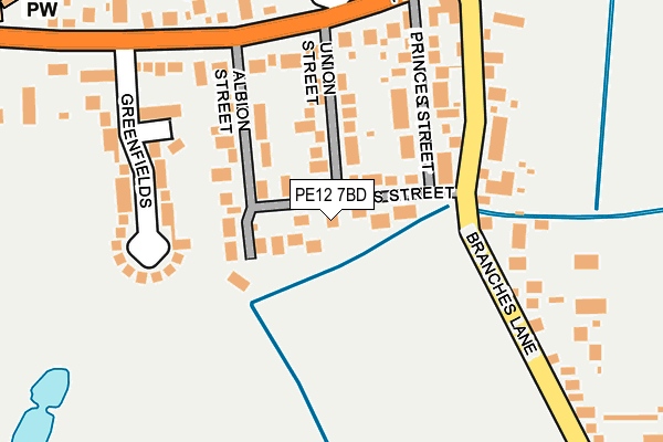 PE12 7BD map - OS OpenMap – Local (Ordnance Survey)