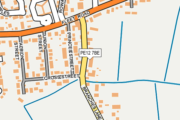 PE12 7BE map - OS OpenMap – Local (Ordnance Survey)