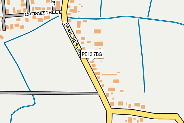 PE12 7BG map - OS OpenMap – Local (Ordnance Survey)