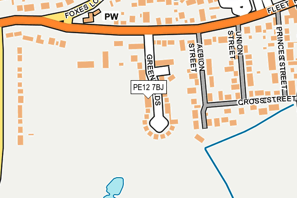 PE12 7BJ map - OS OpenMap – Local (Ordnance Survey)