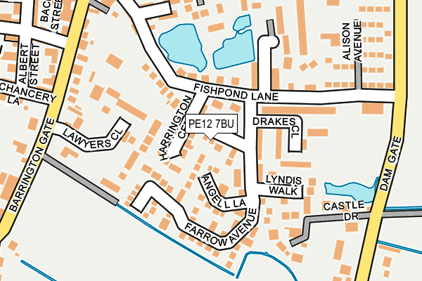 PE12 7BU map - OS OpenMap – Local (Ordnance Survey)