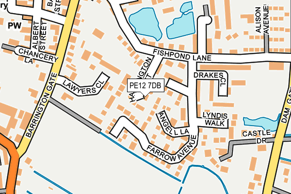 PE12 7DB map - OS OpenMap – Local (Ordnance Survey)