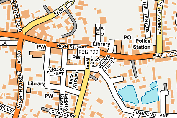 PE12 7DD map - OS OpenMap – Local (Ordnance Survey)