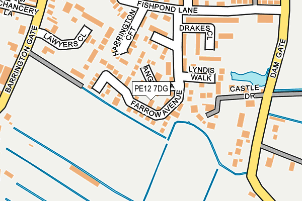 PE12 7DG map - OS OpenMap – Local (Ordnance Survey)