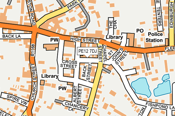 PE12 7DJ map - OS OpenMap – Local (Ordnance Survey)