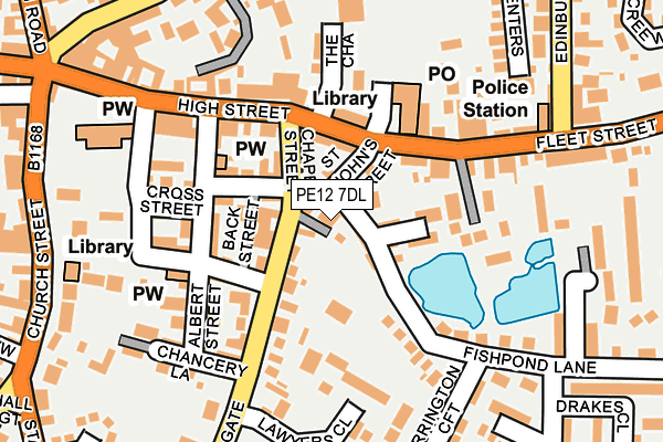 PE12 7DL map - OS OpenMap – Local (Ordnance Survey)