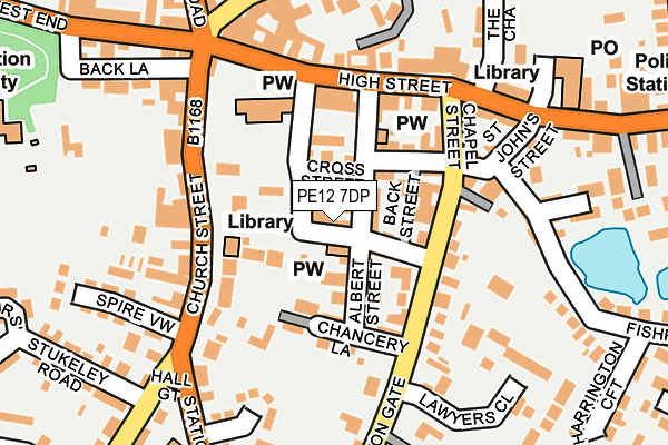 PE12 7DP map - OS OpenMap – Local (Ordnance Survey)