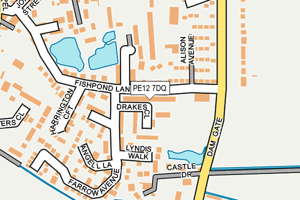 PE12 7DQ map - OS OpenMap – Local (Ordnance Survey)