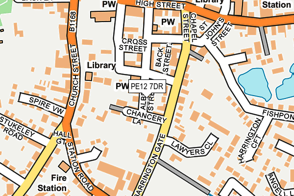 PE12 7DR map - OS OpenMap – Local (Ordnance Survey)