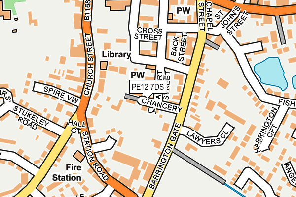 PE12 7DS map - OS OpenMap – Local (Ordnance Survey)