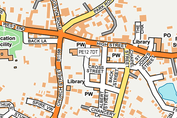 PE12 7DT map - OS OpenMap – Local (Ordnance Survey)