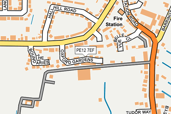PE12 7EF map - OS OpenMap – Local (Ordnance Survey)