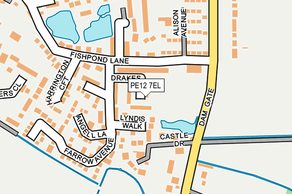 PE12 7EL map - OS OpenMap – Local (Ordnance Survey)