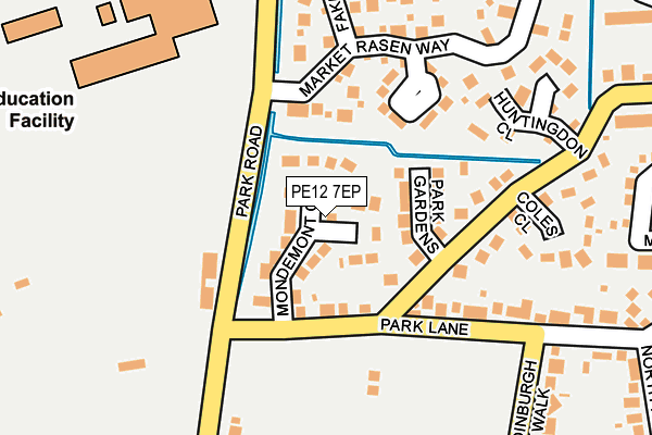 PE12 7EP map - OS OpenMap – Local (Ordnance Survey)