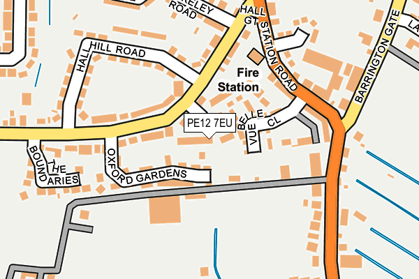PE12 7EU map - OS OpenMap – Local (Ordnance Survey)