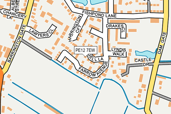 PE12 7EW map - OS OpenMap – Local (Ordnance Survey)