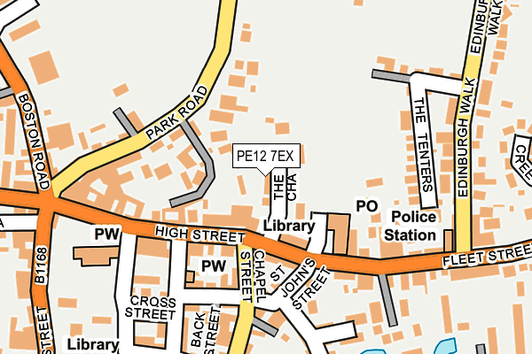 PE12 7EX map - OS OpenMap – Local (Ordnance Survey)