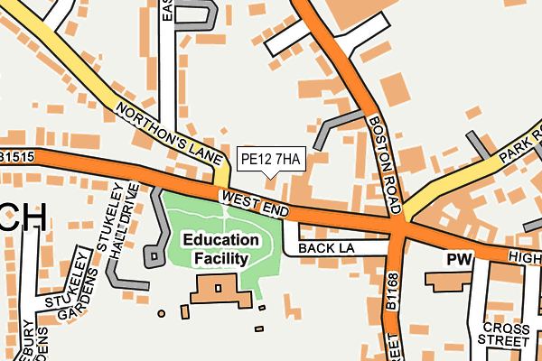 PE12 7HA map - OS OpenMap – Local (Ordnance Survey)