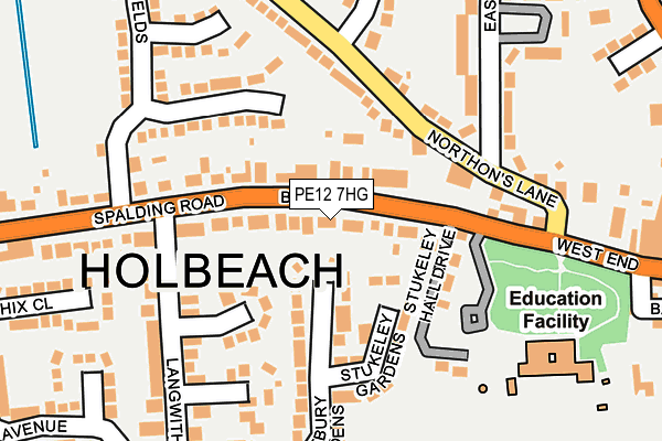 PE12 7HG map - OS OpenMap – Local (Ordnance Survey)