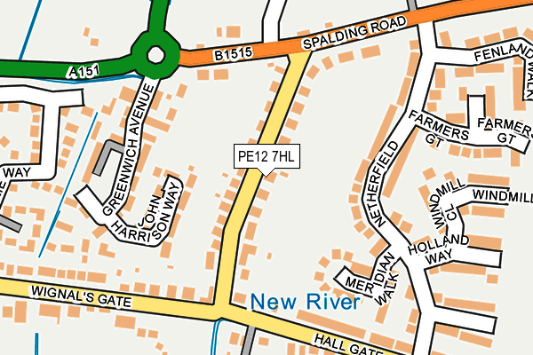 PE12 7HL map - OS OpenMap – Local (Ordnance Survey)