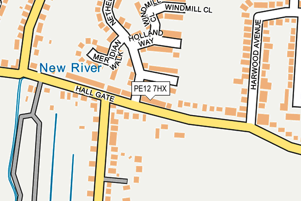 PE12 7HX map - OS OpenMap – Local (Ordnance Survey)