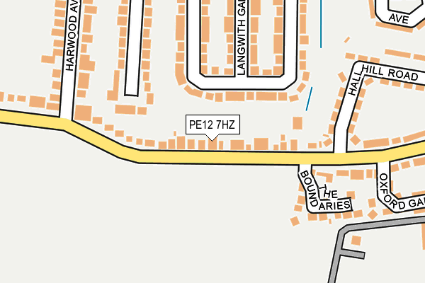 PE12 7HZ map - OS OpenMap – Local (Ordnance Survey)