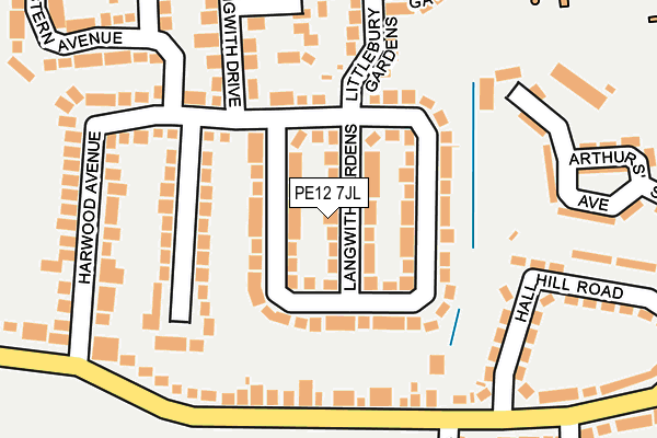 PE12 7JL map - OS OpenMap – Local (Ordnance Survey)