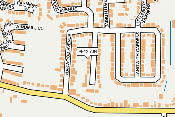 PE12 7JN map - OS OpenMap – Local (Ordnance Survey)