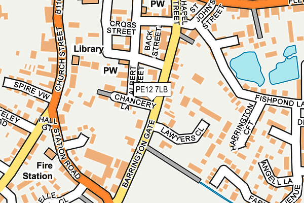 PE12 7LB map - OS OpenMap – Local (Ordnance Survey)