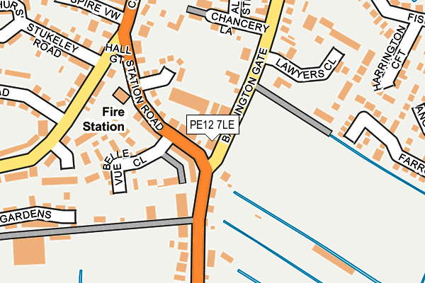PE12 7LE map - OS OpenMap – Local (Ordnance Survey)