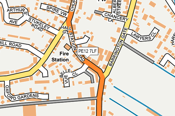 PE12 7LF map - OS OpenMap – Local (Ordnance Survey)
