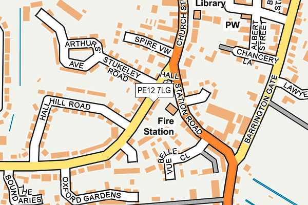 PE12 7LG map - OS OpenMap – Local (Ordnance Survey)