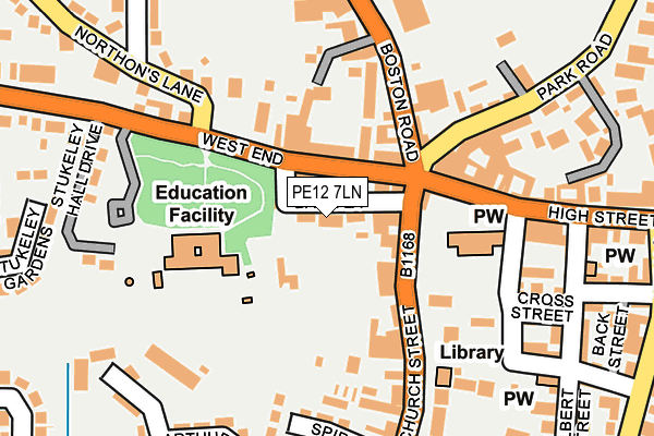 PE12 7LN map - OS OpenMap – Local (Ordnance Survey)