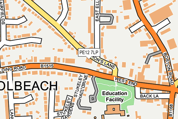 PE12 7LP map - OS OpenMap – Local (Ordnance Survey)