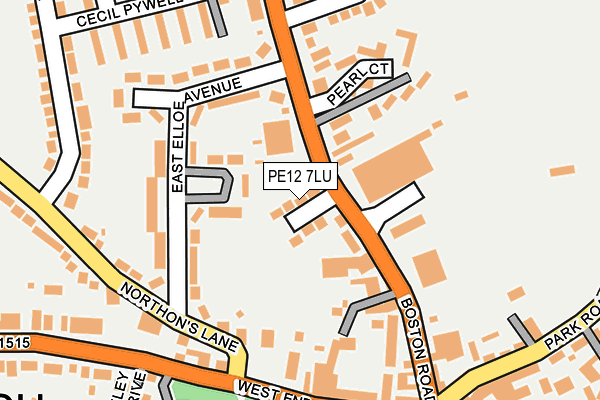 PE12 7LU map - OS OpenMap – Local (Ordnance Survey)