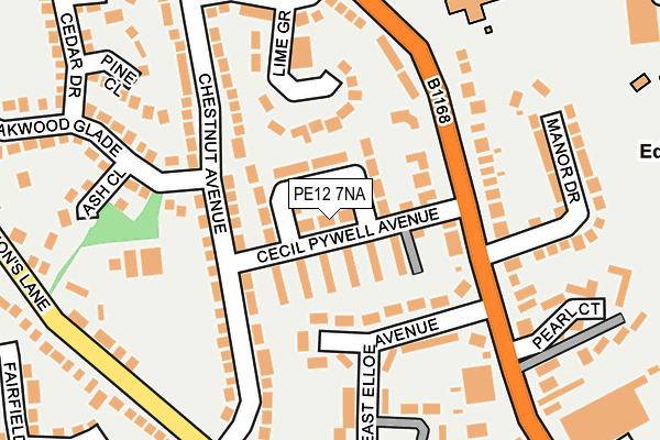 PE12 7NA map - OS OpenMap – Local (Ordnance Survey)