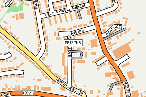PE12 7NB map - OS OpenMap – Local (Ordnance Survey)