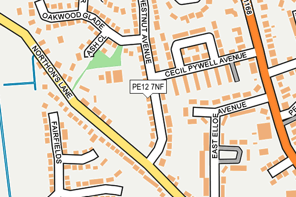 PE12 7NF map - OS OpenMap – Local (Ordnance Survey)