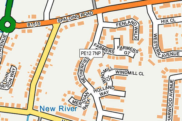 PE12 7NP map - OS OpenMap – Local (Ordnance Survey)