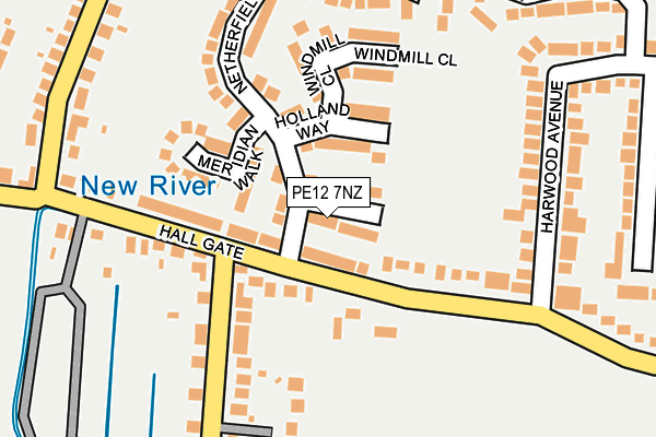 PE12 7NZ map - OS OpenMap – Local (Ordnance Survey)